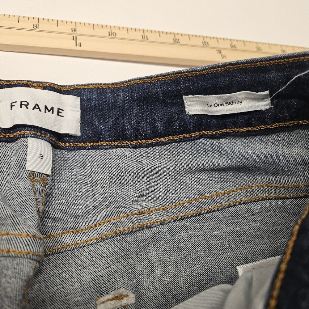 Frame  Jeans Le High Skinny Ankle Blue Denim Jeans Size 2 - Picture 4 of 10